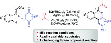 Rhodium Iii Catalyzed Three Component Cascade Synthesis Of H Benzo C