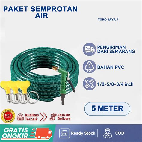 Sepaket Kepala Semprotan Selang Air Meter Selang Air Meter Tebal