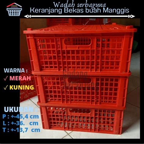 Jual KERANJANG PLASTIK TERLENGKAP BEKAS MANGGIS UK P45 3xL36xT13