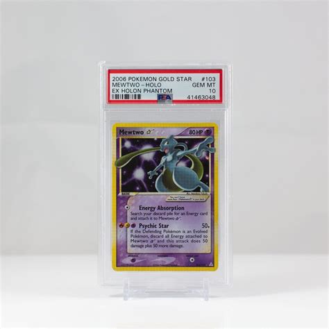 2006 Pokemon Goldstar Mewtwo Holo Ex Holon Phantoms 103 110 PSA 10 GEM