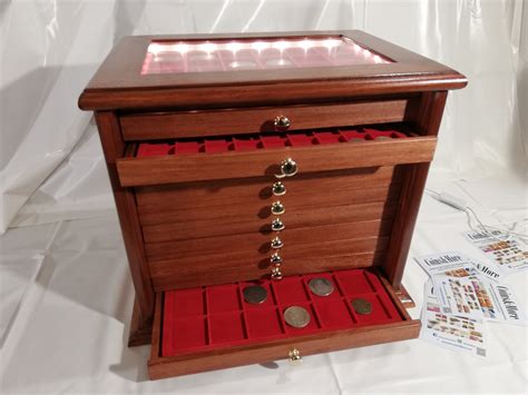 Coin Cabinet In Real Wood Color Mahogany 101 Drawers Etsy Uk