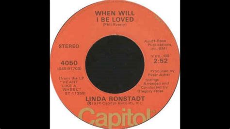 When Will I Be Loved Linda Ronstadt Youtube