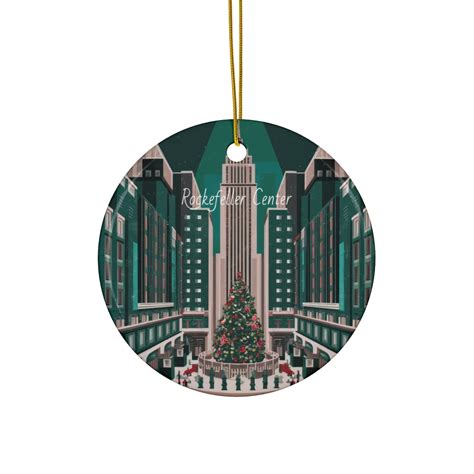 Rockefeller Center Christmas Ornament Xmas New York Souvenir Etsy