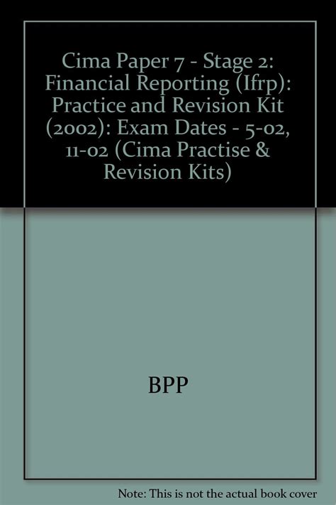 Amazon Practice And Revision Kit 2002 Cima Paper 7 Stage 2