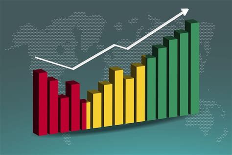 Gráfico de gráfico de barras 3d de guinea con altibajos valores