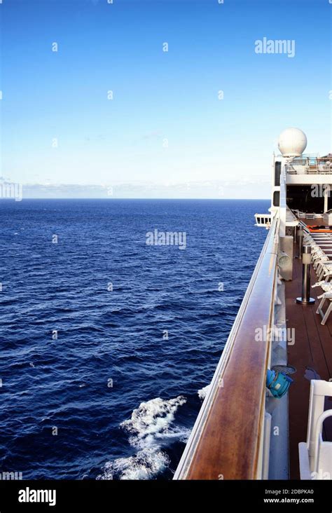 View from the deck of the ship Stock Photo - Alamy