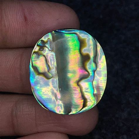 Abalone Shell Oval Cabochon X X Mm Cts Beautiful Cabochon