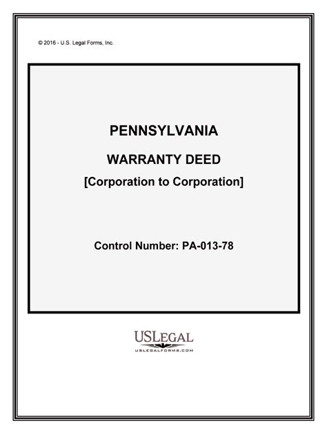 Pennsylvania Real Estate Deed Forms Fill In The Blank Fill Out And