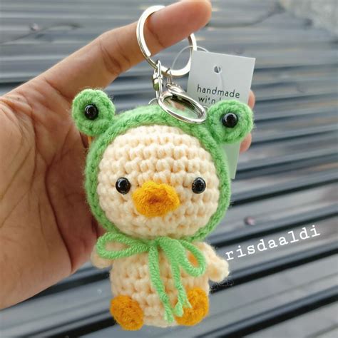 Jual Ready Stock Gantungan Kunci Amigurumi Keychain Bebek Duck Milk Cotton Shopee Indonesia