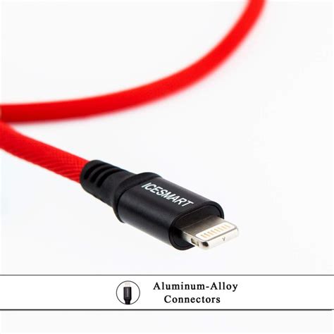 the red cord is connected to an aluminum - aloy connector