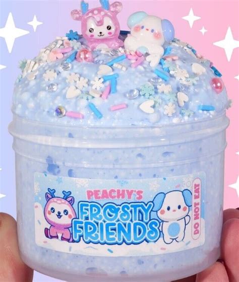 Peachybbies Peachys Frostys Friends Christmas Slime Diy Rare On Hand