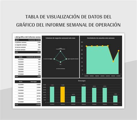 Plantilla De Excel Tabla De Visualización De Datos Del Gráfico Del