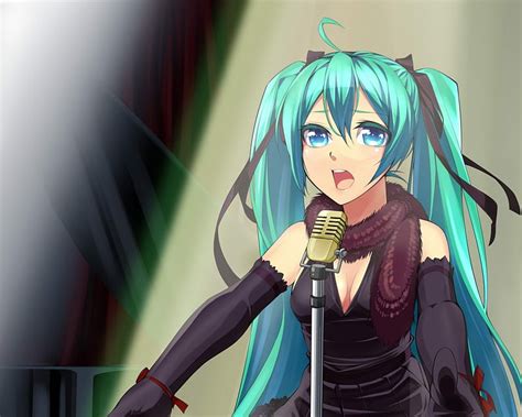 Hatsune Miku Superstar Gir Dress Green Eyes Concert Twin Tail