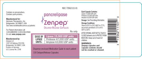 Zenpep: Package Insert / Prescribing Information