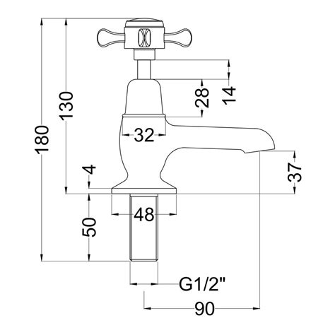 Nuie Selby Chrome Crosshead Deck Mounted Basin Taps Pair White