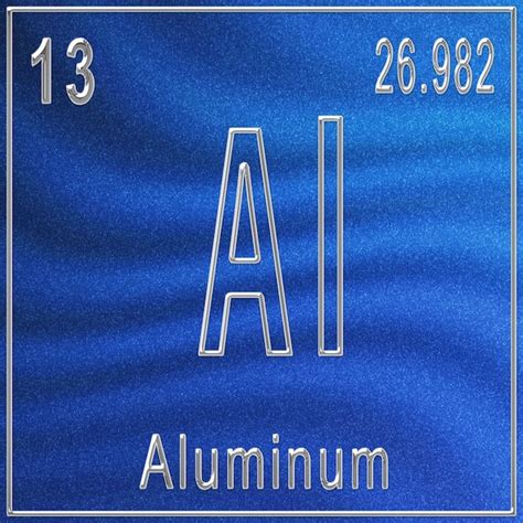 Premium Photo | Aluminum chemical element Sign with atomic number and ...