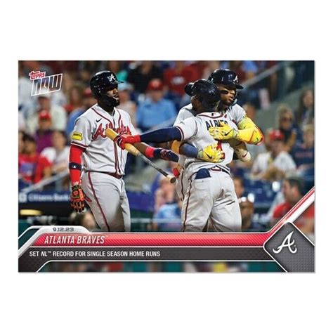 Mlb Topps Now Atlanta Braves Sets Nl Record With Hrs