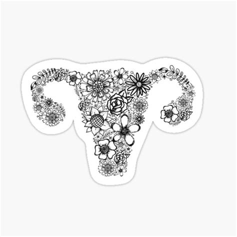 Floral Uterus Sticker For Sale By Alexnn 20 Redbubble