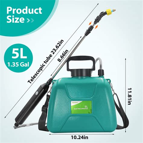 Sideking Gallon L Battery Powered Sprayer Electric Sprayer With