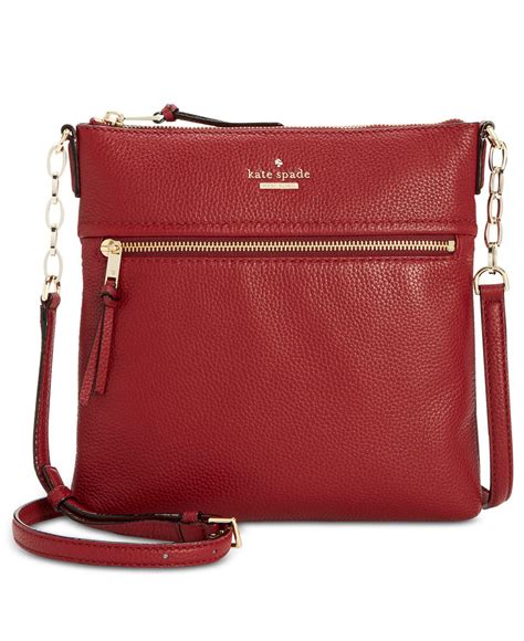 Kate Spade Jackson Street Melisse Small Pebble Leather Crossbody In Red Lyst