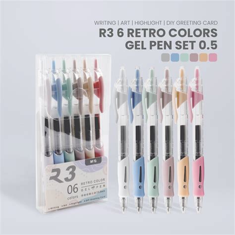 M G Gel Pen R Retro Colours Pcs Set