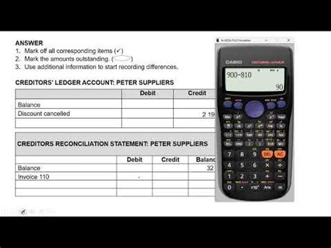 Creditors Reconciliation Lesson 3 YouTube