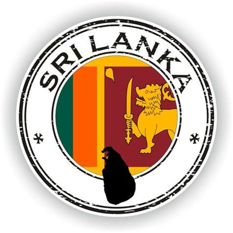 Sri Lanka Seal Sticker Round Flag For Laptop Book Fridge Guitar