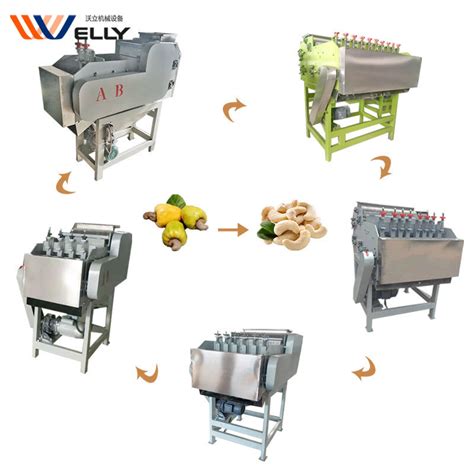 Complete Raw Cashew Nut Shelling Processing Cashew Nut Cracking Machine