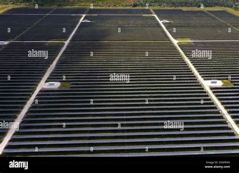 Aerial View Of The 870 Acre 75 Megawatt Solar Farm At Babcock Ranch Florida The First Solar