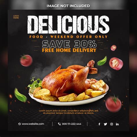 Premium Psd Free Psd Food Social Media Promotion And Instagram Banner