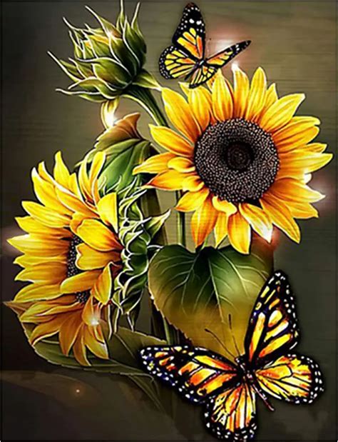 Stunning DIY Sunflowers Diamond Painting Kit For Adults Create A