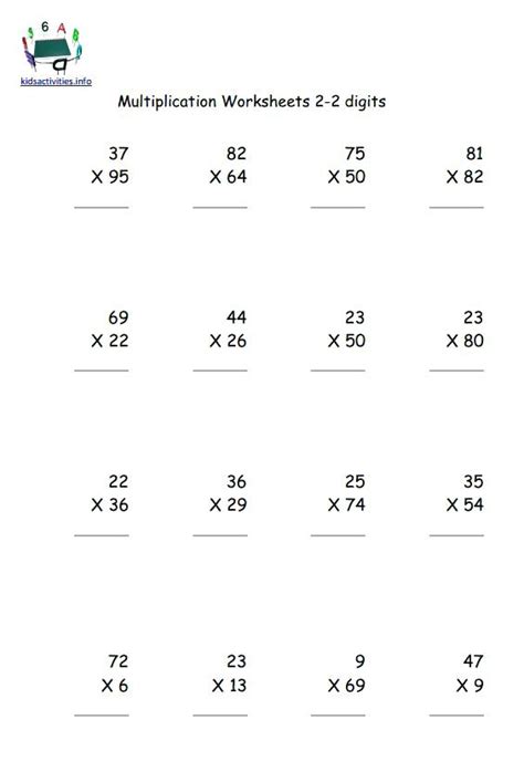 Hard Multiplication 2 Digit Problems Multiple Digit Multiplication Free Worksheets Samples