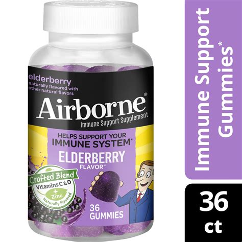 Airborne Immune Support Supplement Vitamins C And D Zinc Elderberry Gummies Pick Up In Store