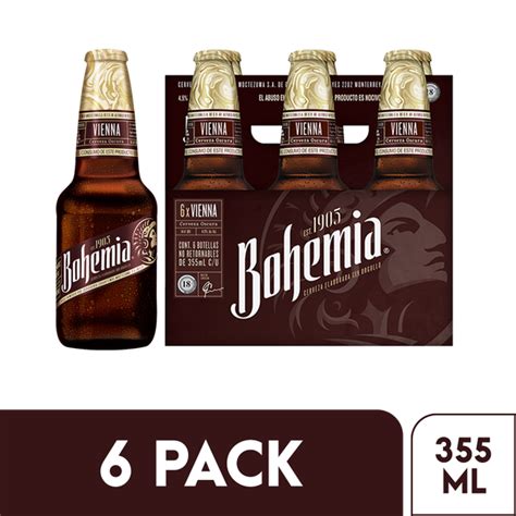 Bohemia Pack De Cerveza Tipo Vienna Oscura 355 ML X 6 Und Precio Rappi