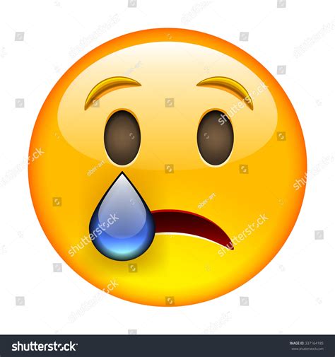 Crying Emoticon Isolated Vector Illustration On Royalty Free Stock Vector 337164185