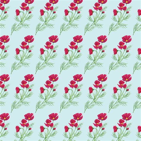 Vector white and blue seamless roses pattern in retro style with