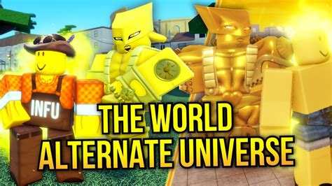 Using The World Alternate Universe In Different Roblox Jojo Games Youtube