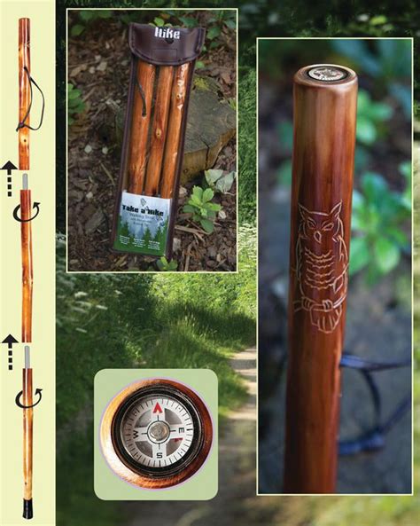 Take A Hike Compass Walking Stick W