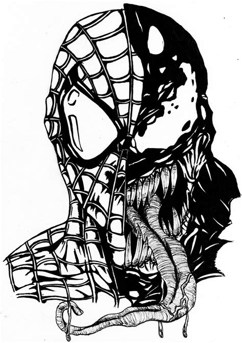 Venom Face Drawing at PaintingValley.com | Explore collection of Venom ...