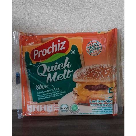 Jual PROCHIZ QUICK MELT SLICES SACHET 5 LEMBAR KEJU BURGER 85 GR