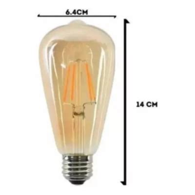 Pack X10 Ampolletas Filamento Led Edison 4w Retro Vintage GENERICO