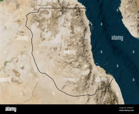 Red Sea State Of Sudan Low Resolution Satellite Map Stock Photo Alamy