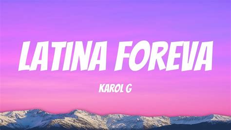 KAROL G LATINA FOREVA Lyrics English Spanish YouTube