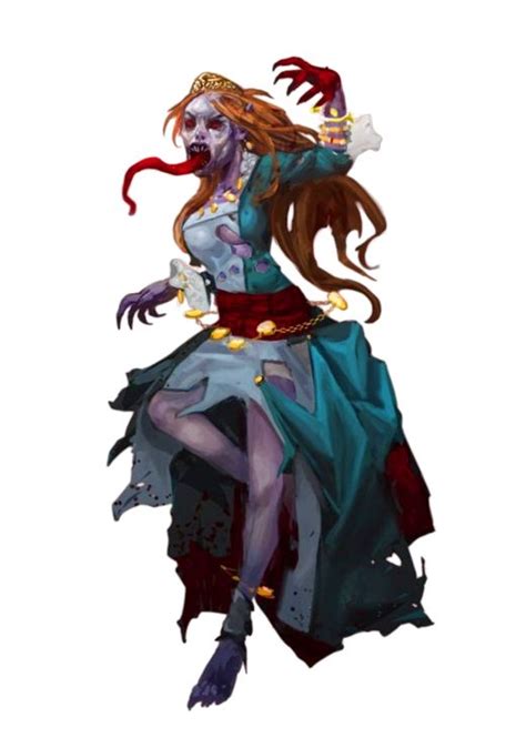 Female Ghoul - Undead Noble - Pathfinder 2E PFRPG DND D&D 3.5 5E 5th ed ...