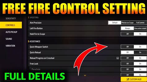 FREE FIRE CONTROL SETTING CONTROL SETTING FREE FIRE BEST CONTROL