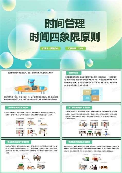 时间管理四象限原则课件ppt模板下载熊猫办公