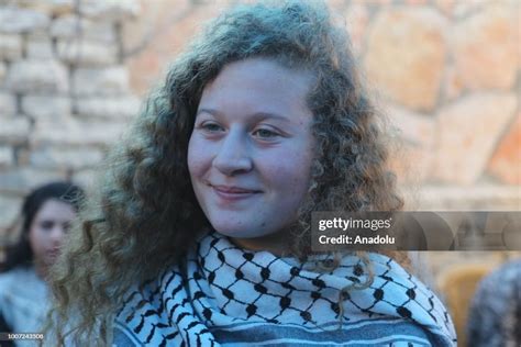 Palestinian Teenager Ahed Al Tamimi Makes A Speech During An