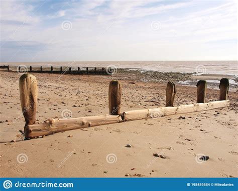 Worn Wooden Groins On A Beach Stock Photography | CartoonDealer.com ...