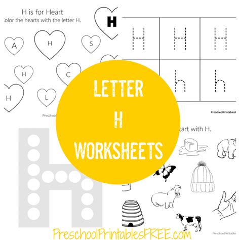 Letter H Worksheets For Preschool Free Preschool Printables