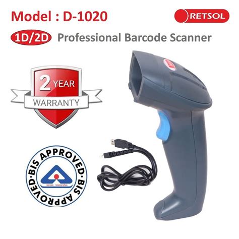 Wired Corded Retsol D D D Barcode Scanner Linear Laser At Rs